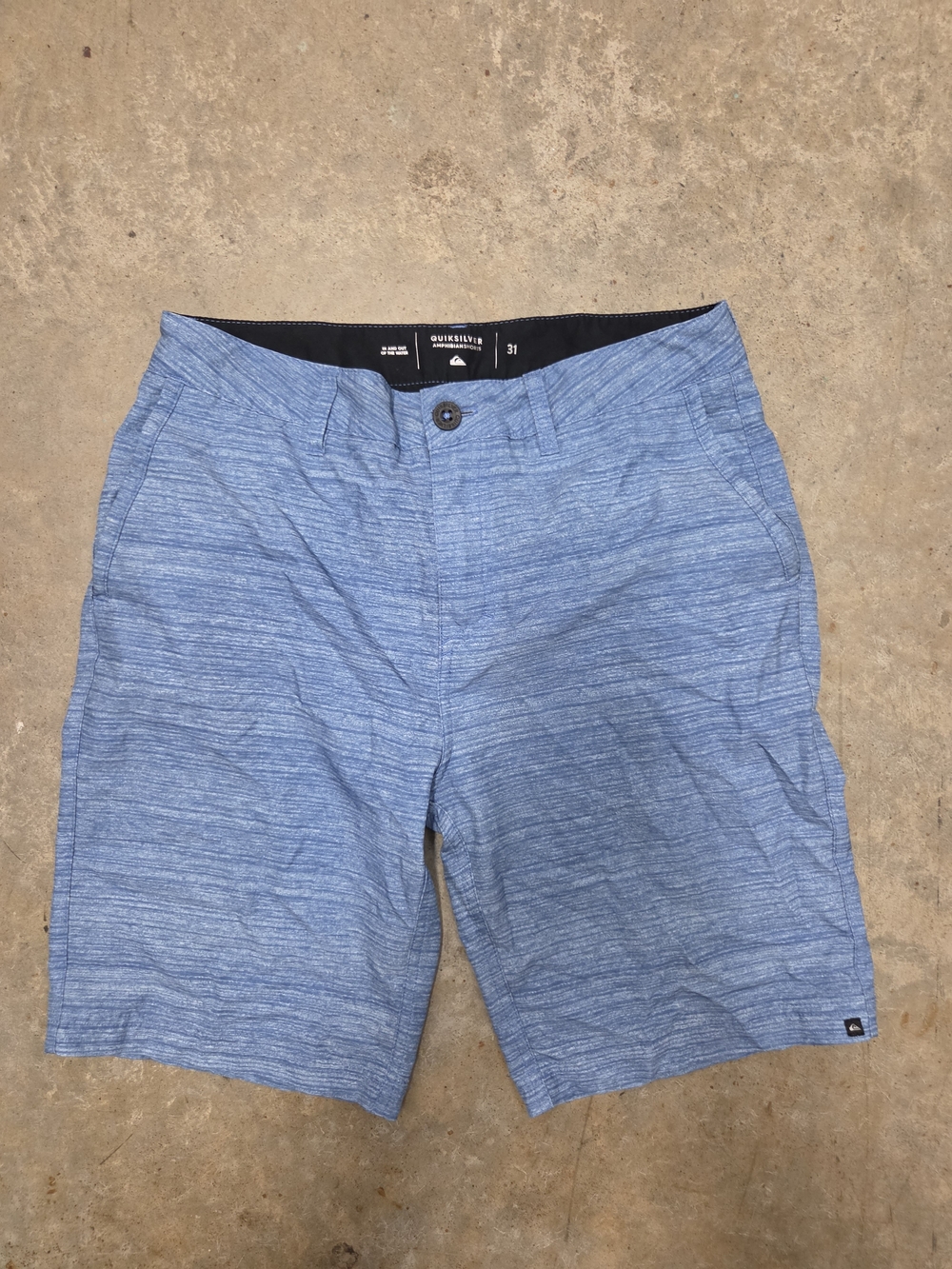 Quiksilver Union Heather Amphibian 20" Hybrid Shorts Blue Waist 31